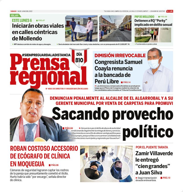 La Prensa Regional – Sábado 04 de junio de 2022