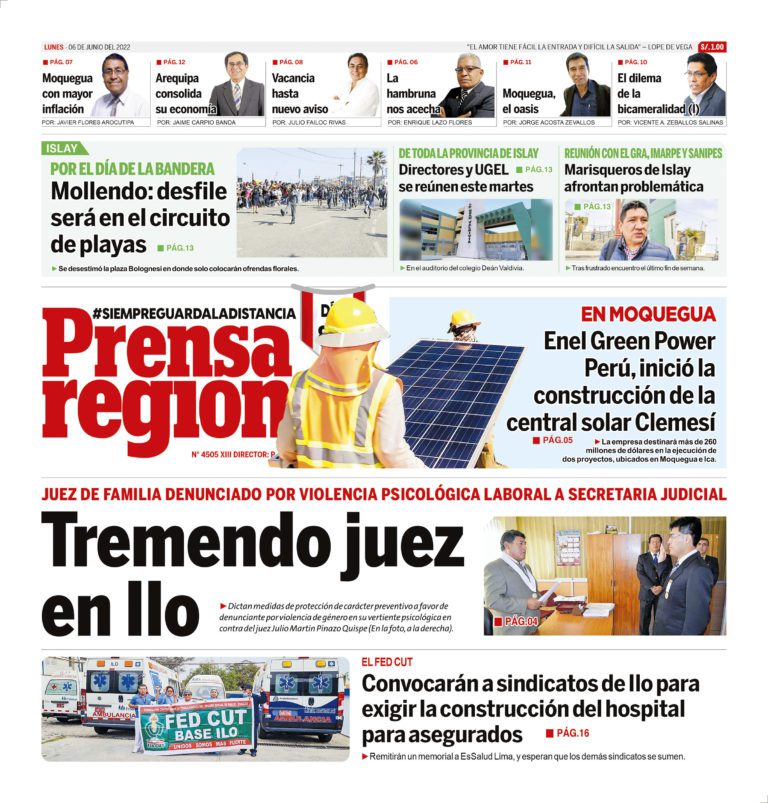 La Prensa Regional – Lunes 06 de junio de 2022