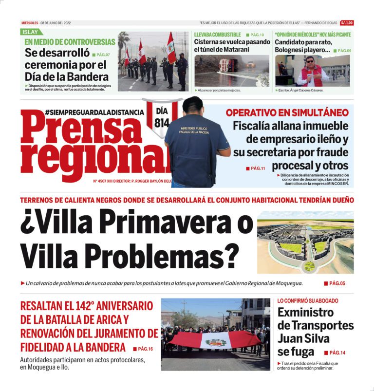 La Prensa Regional – Miércoles 08 de junio de 2022