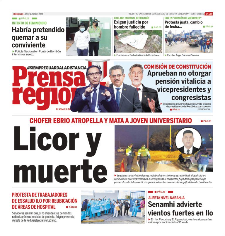 La Prensa Regional – Miércoles 15 de junio de 2022
