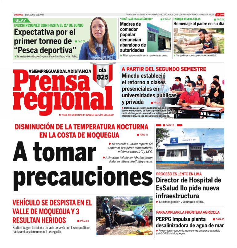 La Prensa Regional – Domingo 19 de junio de 2022