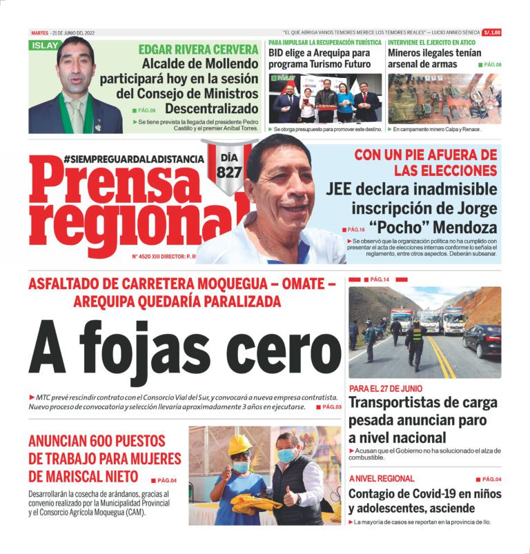 La Prensa Regional – Martes 21 de junio de 2022
