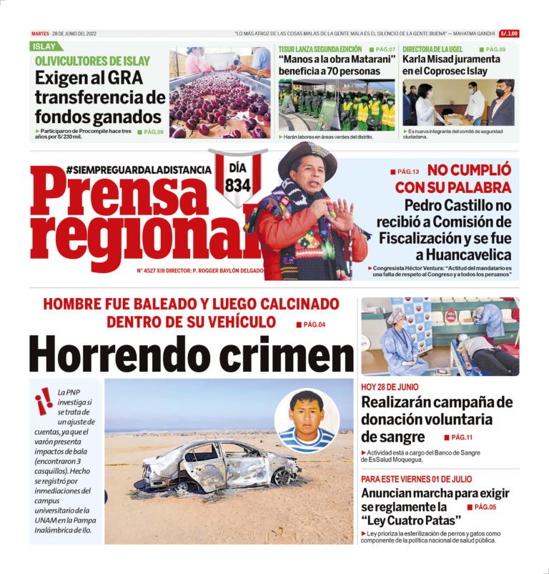 La Prensa Regional –Martes 28 de junio de 2022