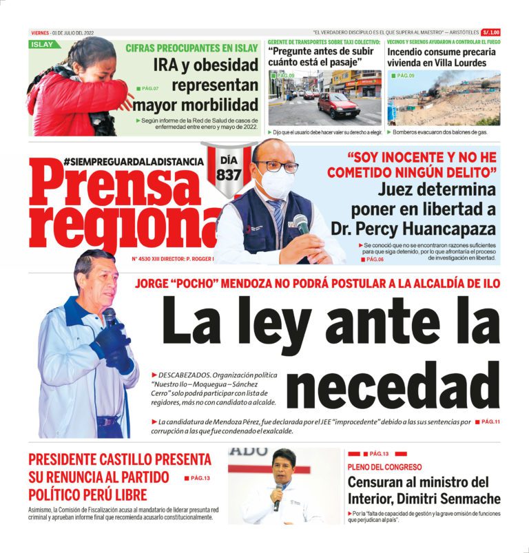 La Prensa Regional – Viernes 01 de julio de 2022