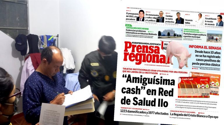 Detienen al director regional de Salud Moquegua Percy Huancapaza y funcionarios por caso “amiguísima cash”