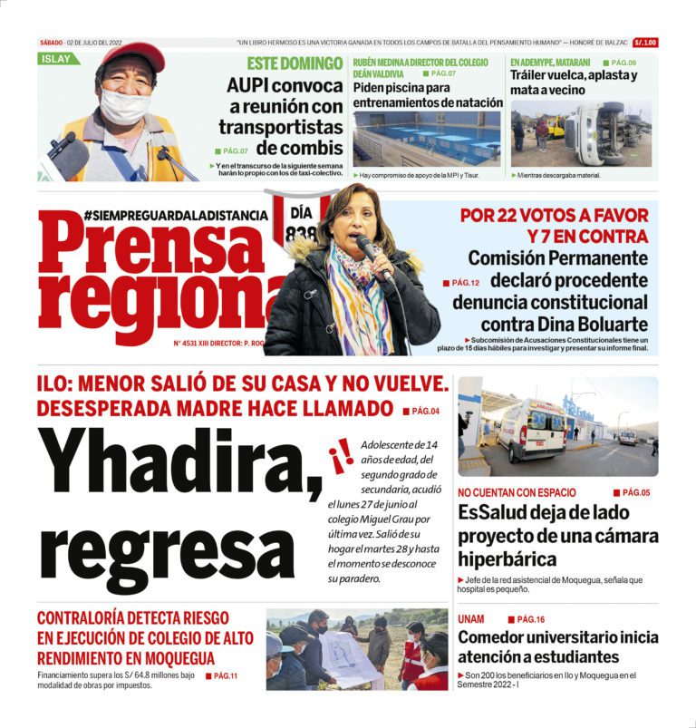 La Prensa Regional – Sábado 02 de julio de 2022