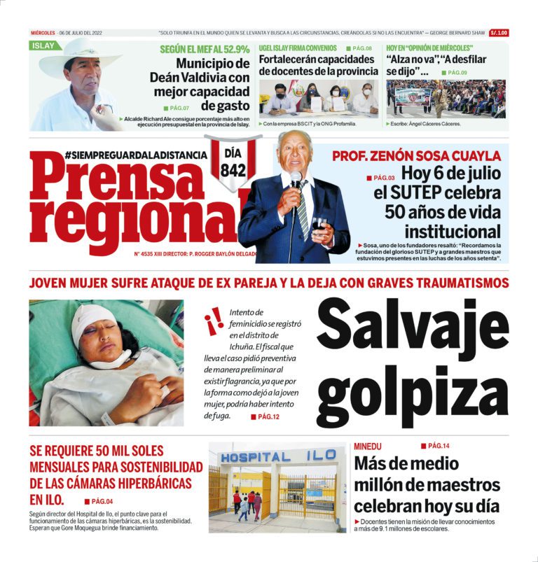 La Prensa Regional – Miércoles 06 de julio de 2022