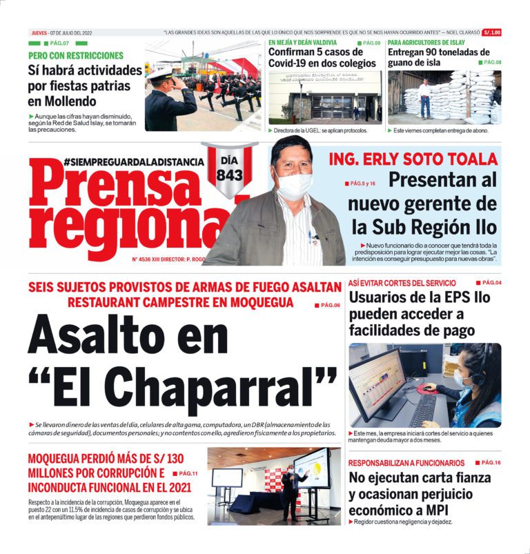 La Prensa Regional – Jueves 07 de julio de 2022