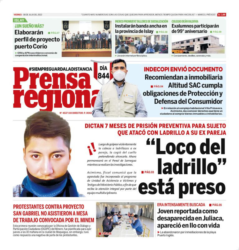 La Prensa Regional – Viernes 08 de julio de 2022
