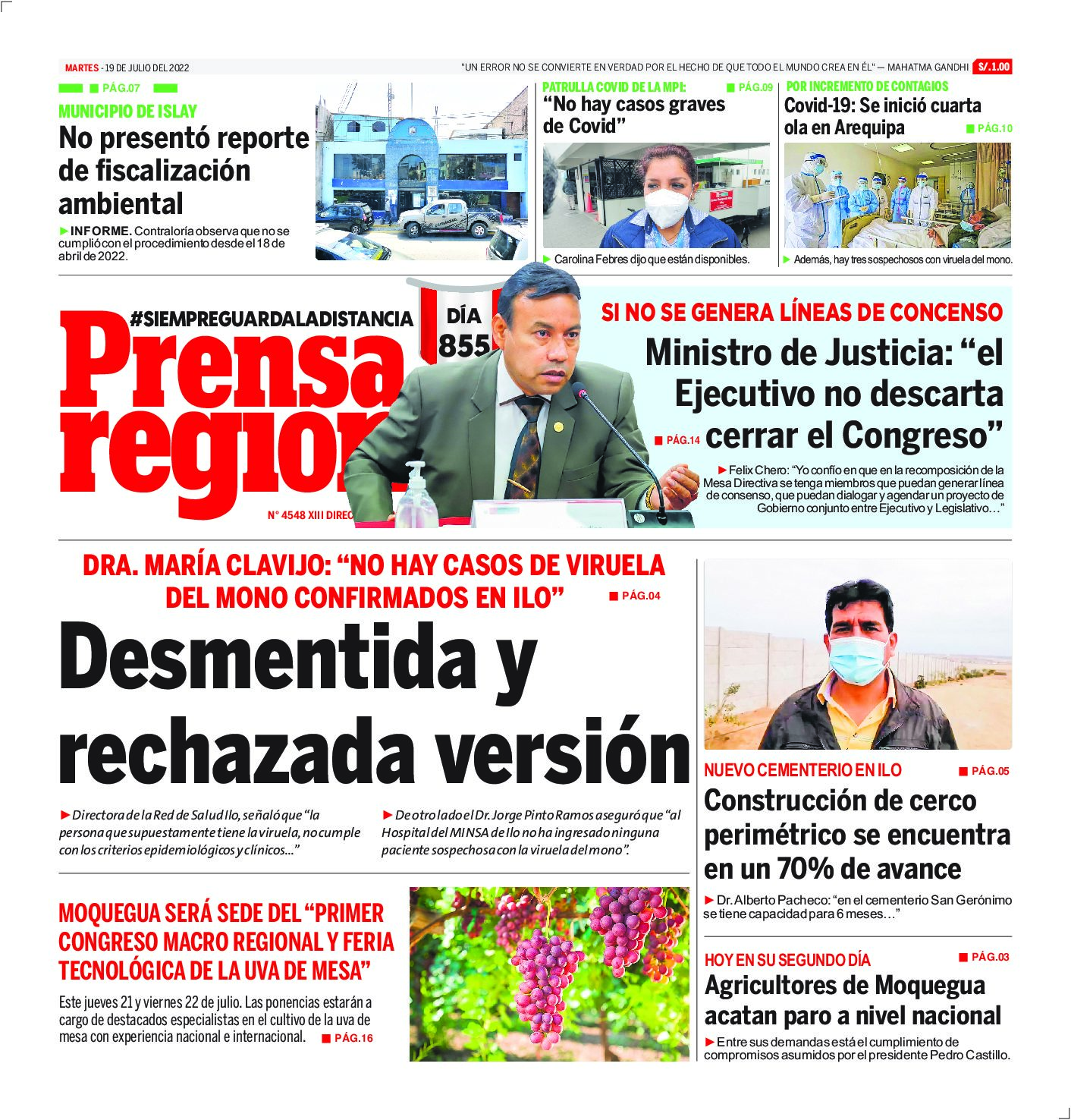 La Prensa Regional – Martes 19 de julio de 2022