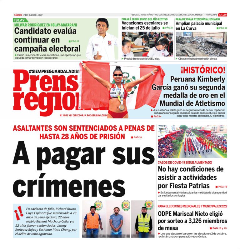 La Prensa Regional – Sábado 23 de julio de 2022