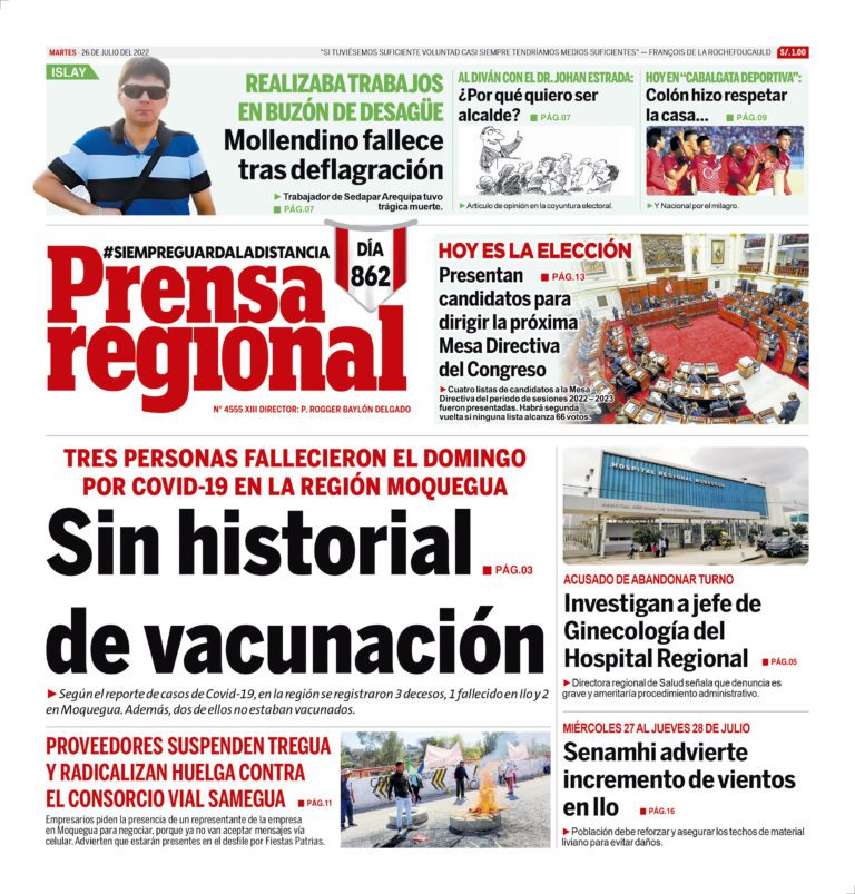 La Prensa Regional – Martes 26 de julio de 2022