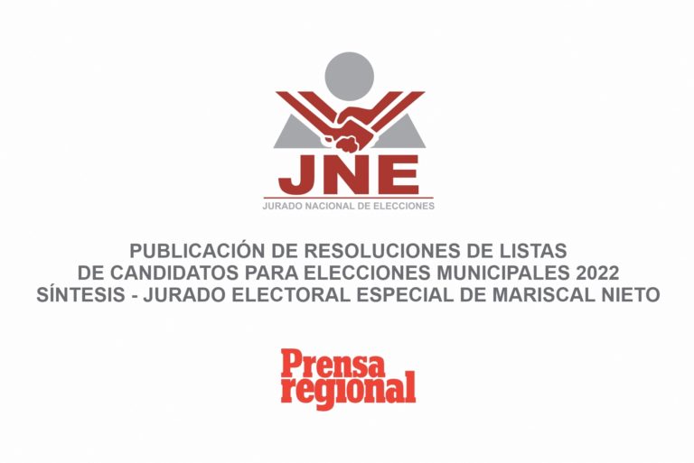 JNE: Estas son las listas oficiales de candidatos a los municipios de Moquegua 2022
