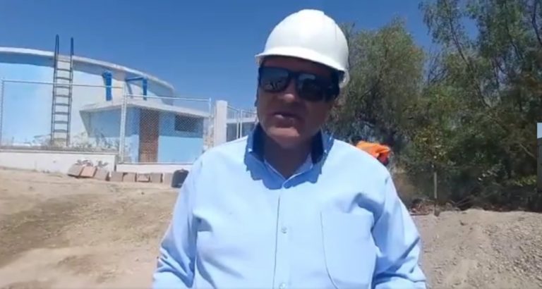 Colocan primera piedra para la construcción de un reservorio en Cerrillos 