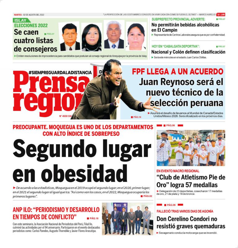 La Prensa Regional – Martes 02 de agosto de 2022