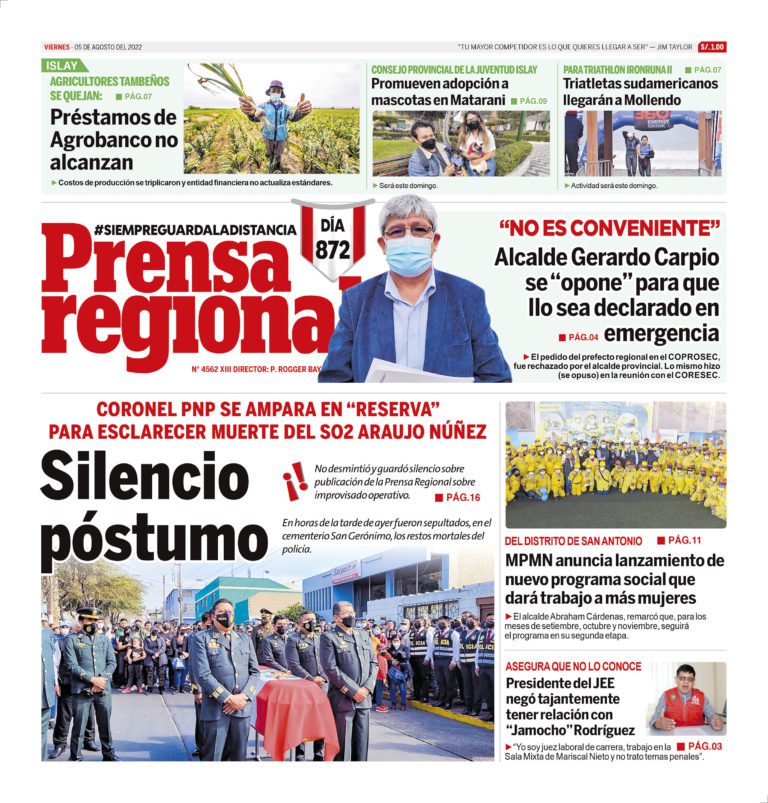 La Prensa Regional – Viernes 05 de agosto de 2022