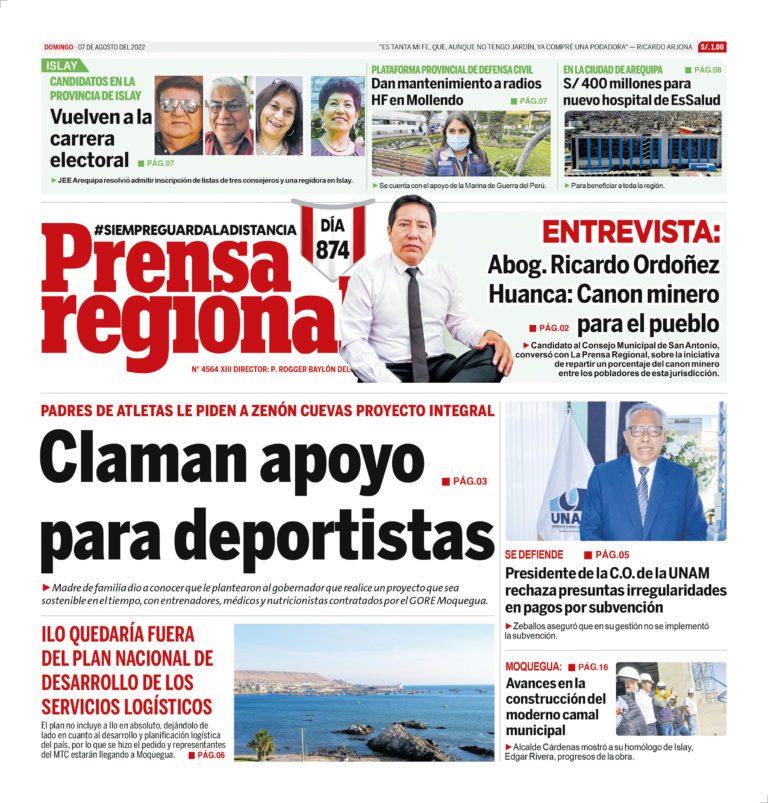 La Prensa Regional – Domingo 07 de agosto de 2022