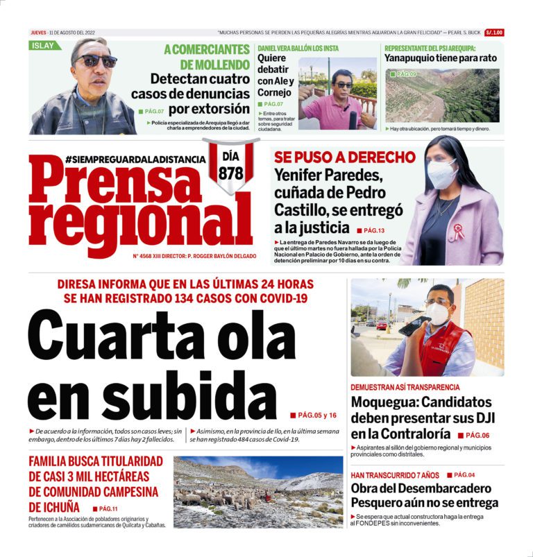 La Prensa Regional – Jueves 11 de agosto de 2022