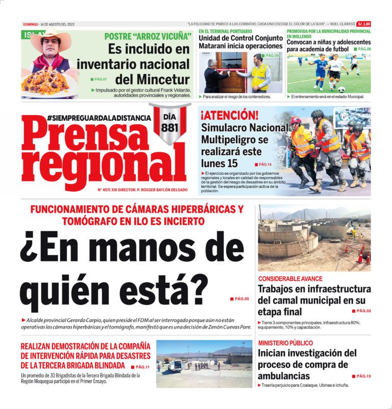La Prensa Regional – Domingo 14 de agosto de 2022