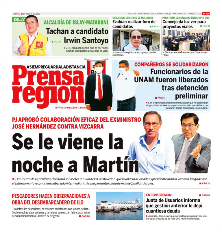 La Prensa Regional – Jueves 18 de agosto de 2022