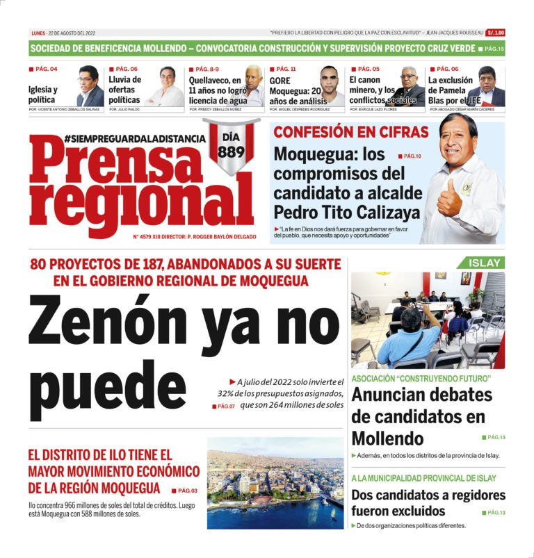 La Prensa Regional – Lunes 22 de agosto de 2022