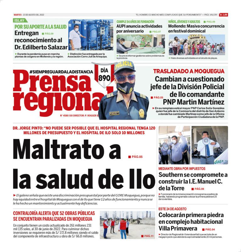 La Prensa Regional – Martes 23 de agosto de 2022
