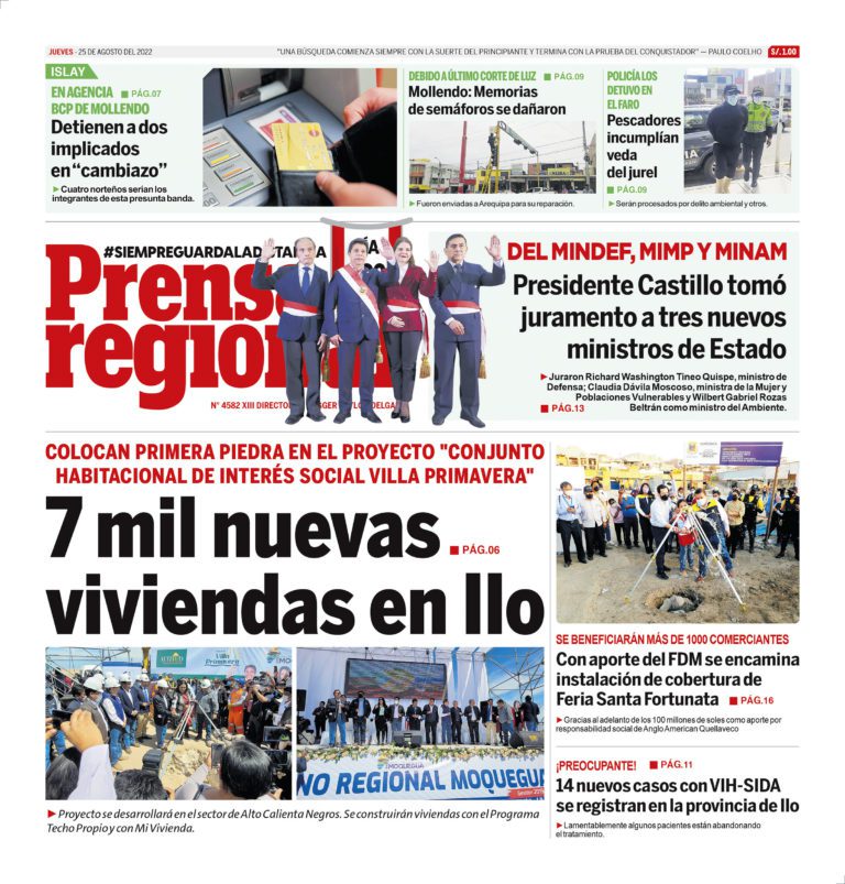 La Prensa Regional – Jueves 25 de agosto de 2022
