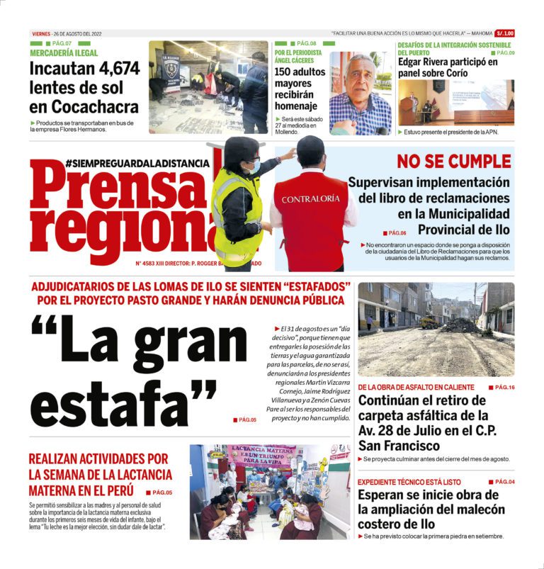 La Prensa Regional – Viernes 26 de agosto de 2022