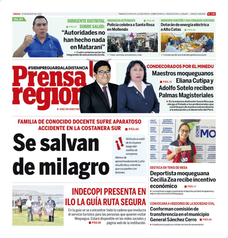 La Prensa Regional – Sábado 27 de agosto de 2022