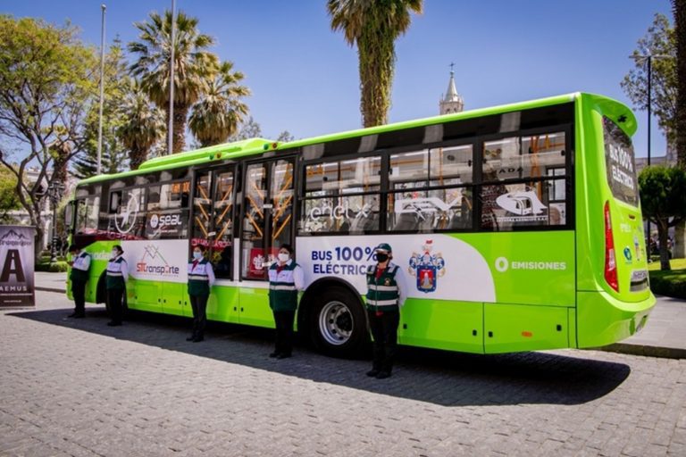 Bus eléctrico hará pruebas de operación gratuitas en Arequipa