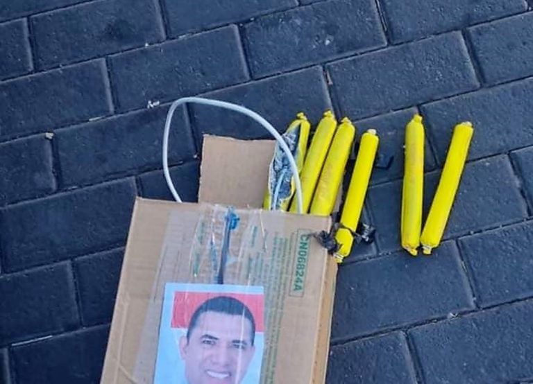 Material explosivo es hallado en camioneta de candidato Gilmar Luna