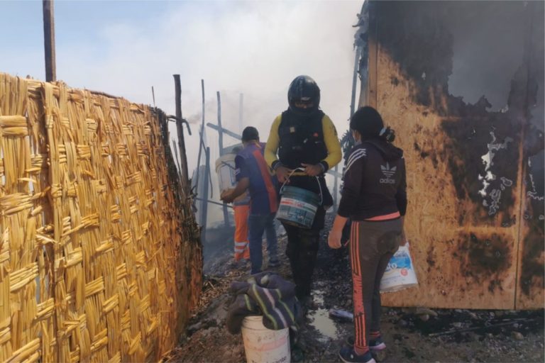 Incendio consume vivienda y otros 4 módulos se ven afectados