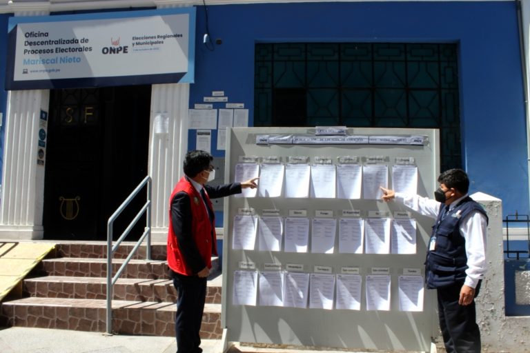ODPE Mariscal Nieto publica locales de votación