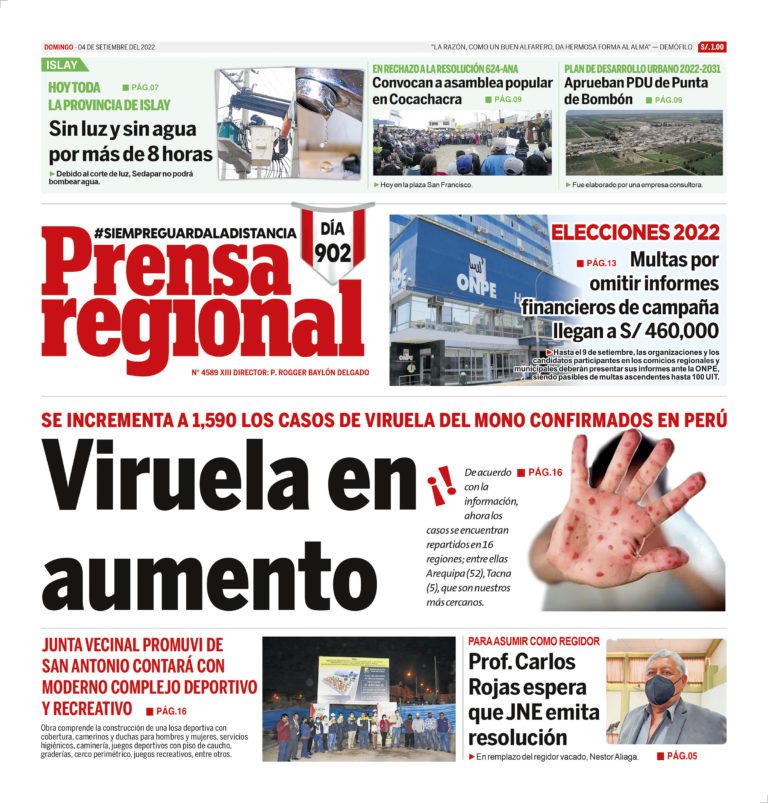 La Prensa Regional – Domingo 04 de setiembre de 2022