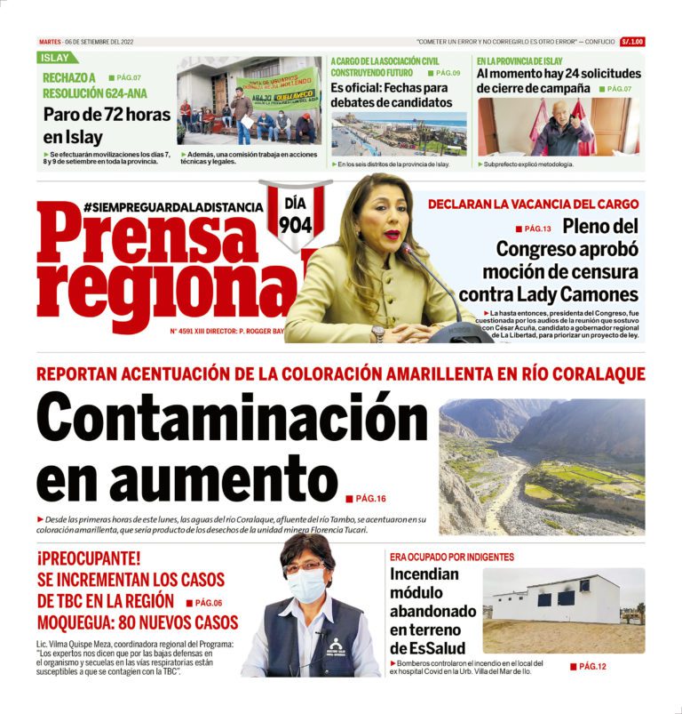 La Prensa Regional – Martes 06 de setiembre de 2022