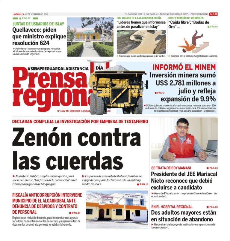 La Prensa Regional – Miercoles 07 de setiembre de 2022