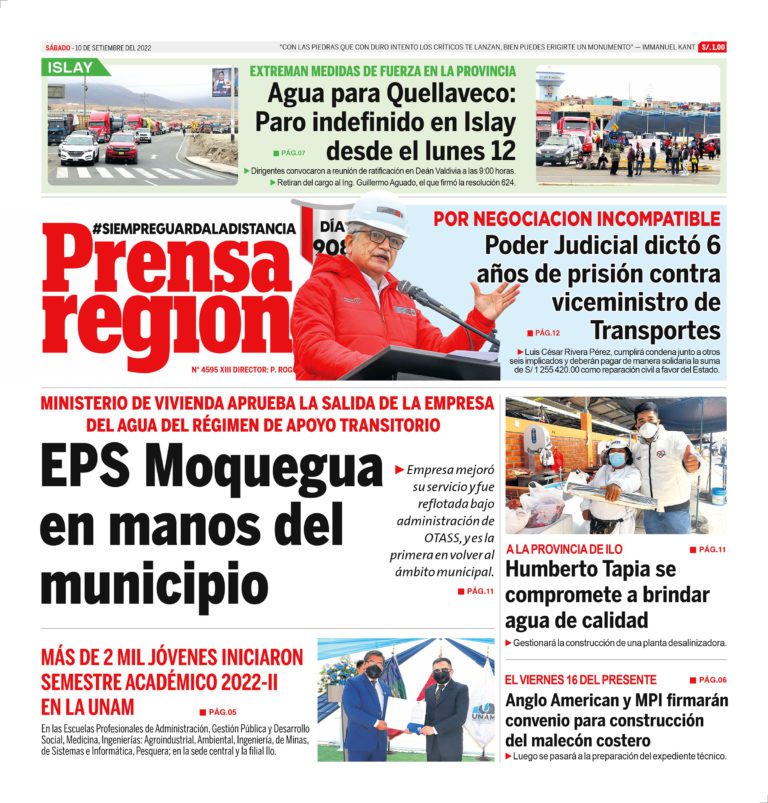 La Prensa Regional – Sábado 10 de setiembre de 2022