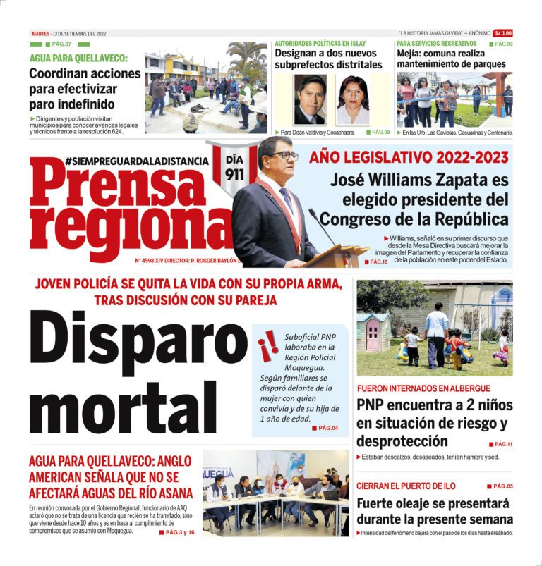 La Prensa Regional – Martes 13 de setiembre de 2022