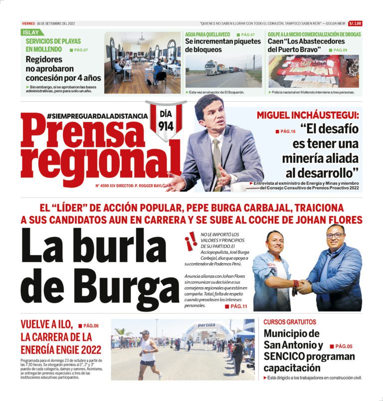 La Prensa Regional – Viernes 16 de setiembre de 2022