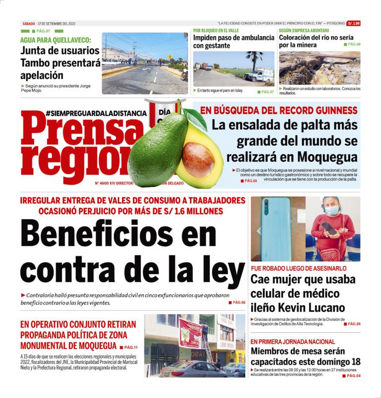La Prensa Regional – Sábado 17 de setiembre de 2022