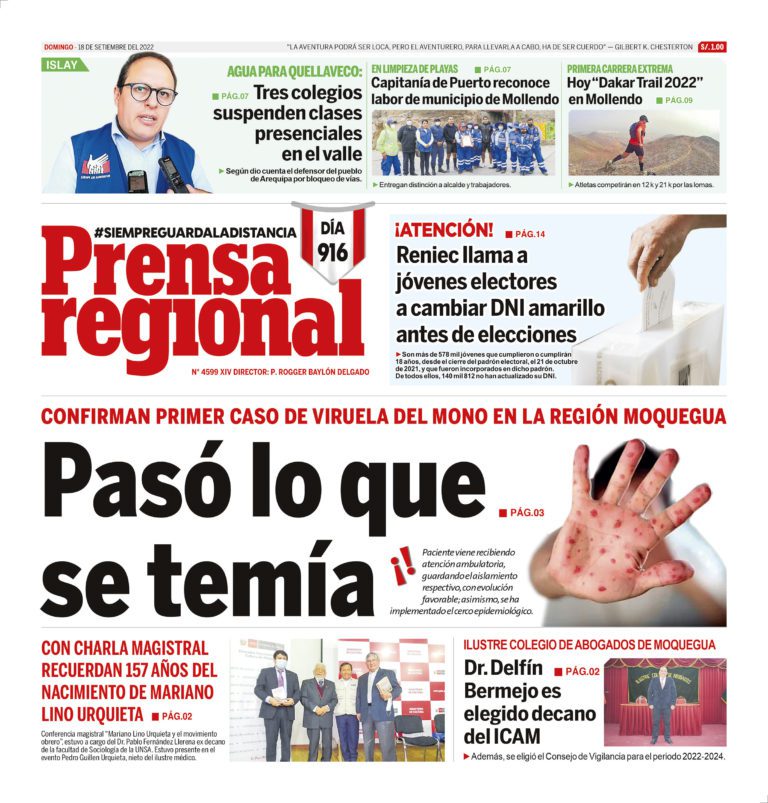 La Prensa Regional – Domingo 18 de setiembre de 2022