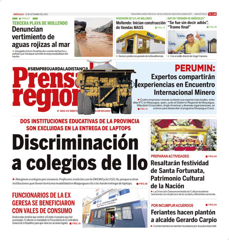 La Prensa Regional – Miércoles 21 de setiembre de 2022