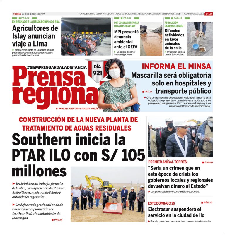 La Prensa Regional – Viernes 23 de setiembre de 2022