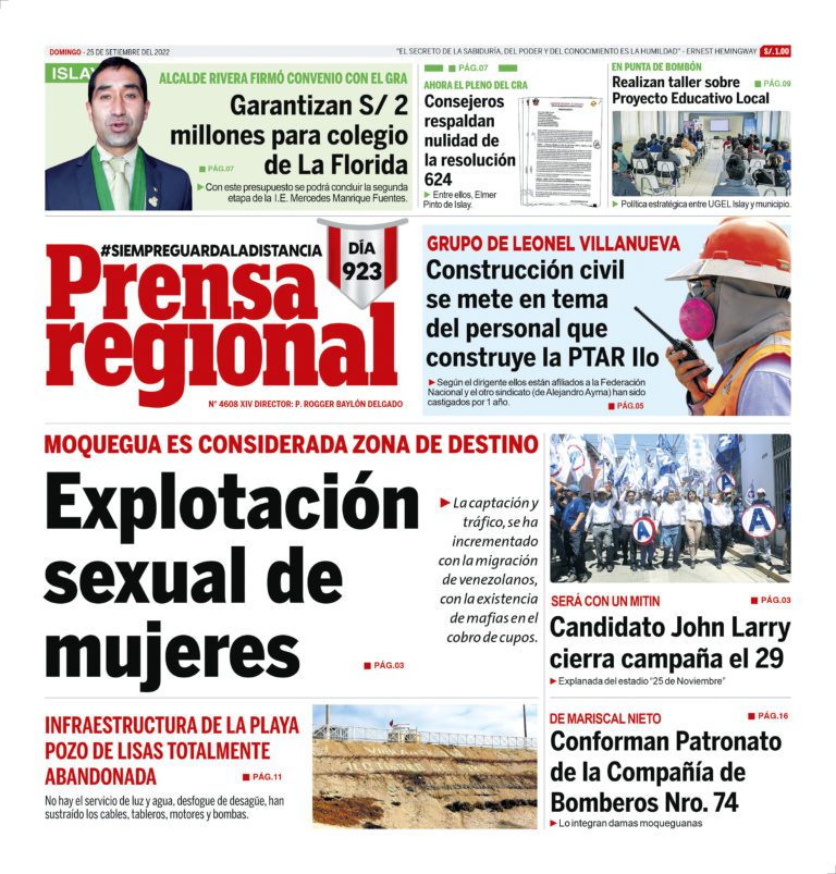 La Prensa Regional – Domingo 25 de setiembre de 2022