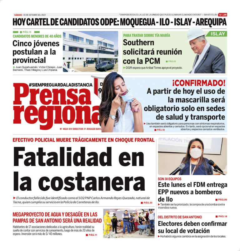 La Prensa Regional – Sábado 01 de octubre de 2022