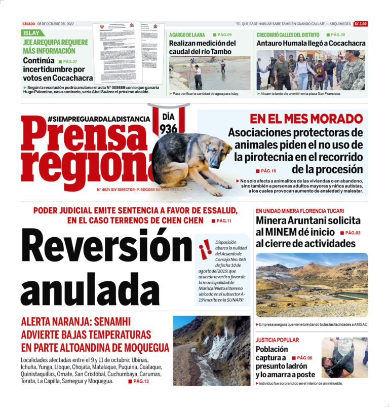 La Prensa Regional – Sábado 08 de octubre de 2022
