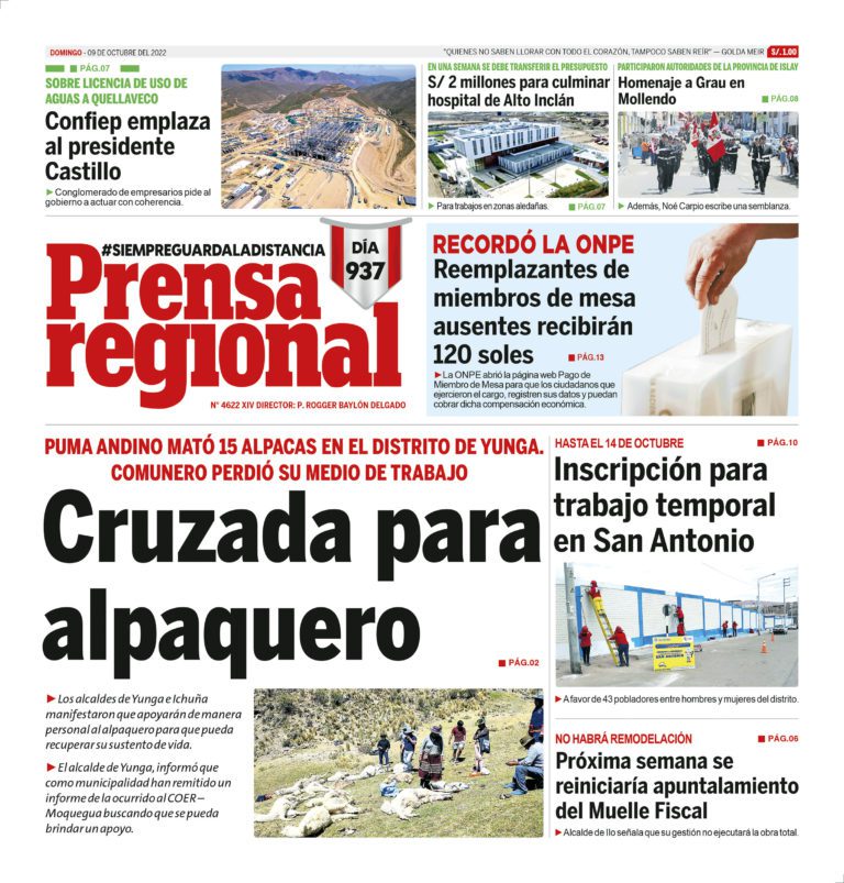 La Prensa Regional – Domingo 09 de octubre de 2022