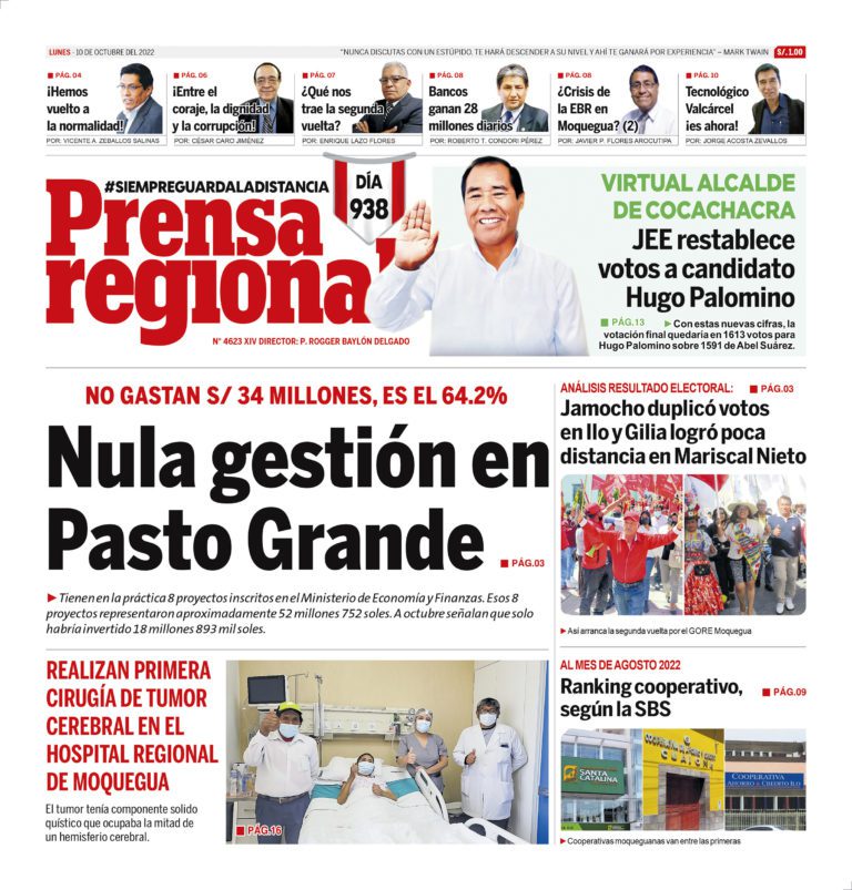 La Prensa Regional – Lunes 10 de octubre de 2022