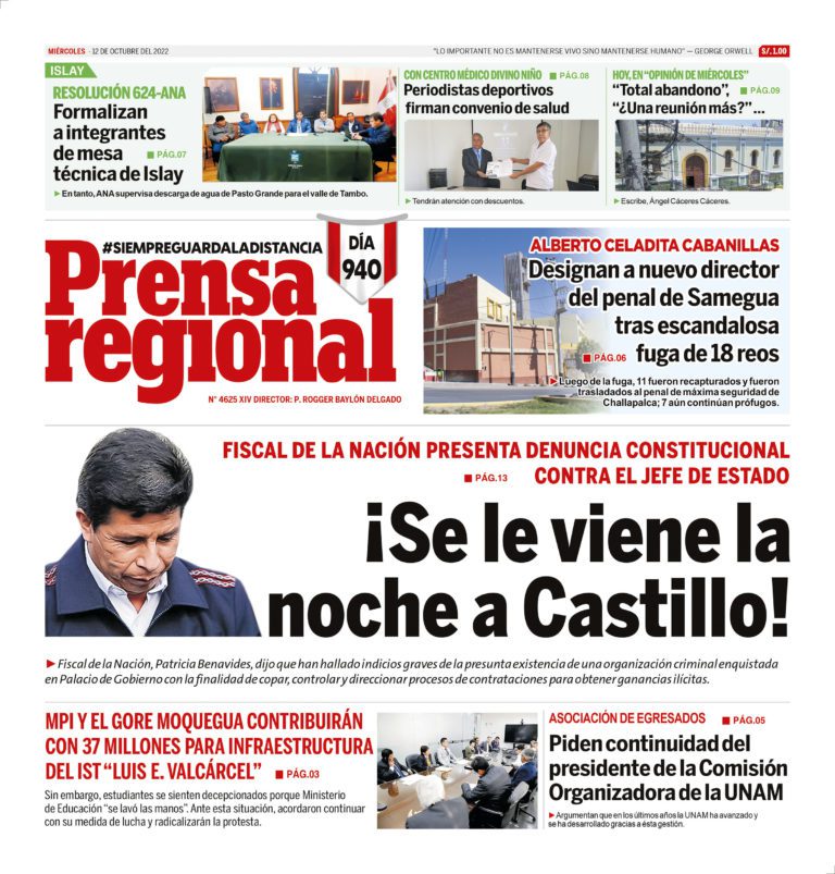 La Prensa Regional – Miércoles 12 de octubre de 2022