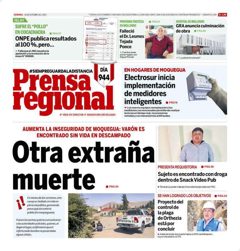 La Prensa Regional – Domingo 16 de octubre de 2022